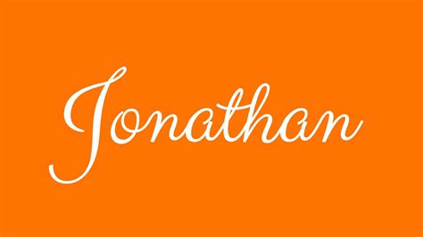 how to write jonathan in cursive